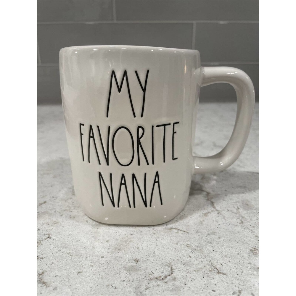 MY FAVORITE NANA Rae Dunn Pink Inside Mug 19oz Mother Grandma Grandmother NEW